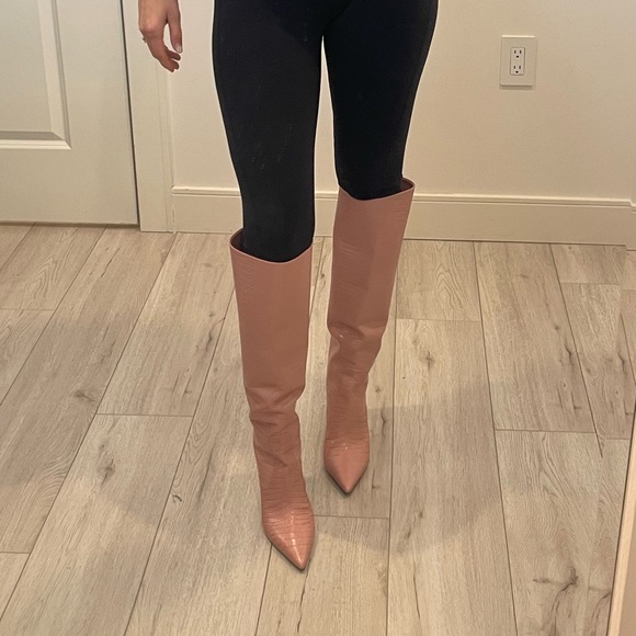 Jimmy Choo Pink Slouchy Mavis Boots - Picture 4 of 16